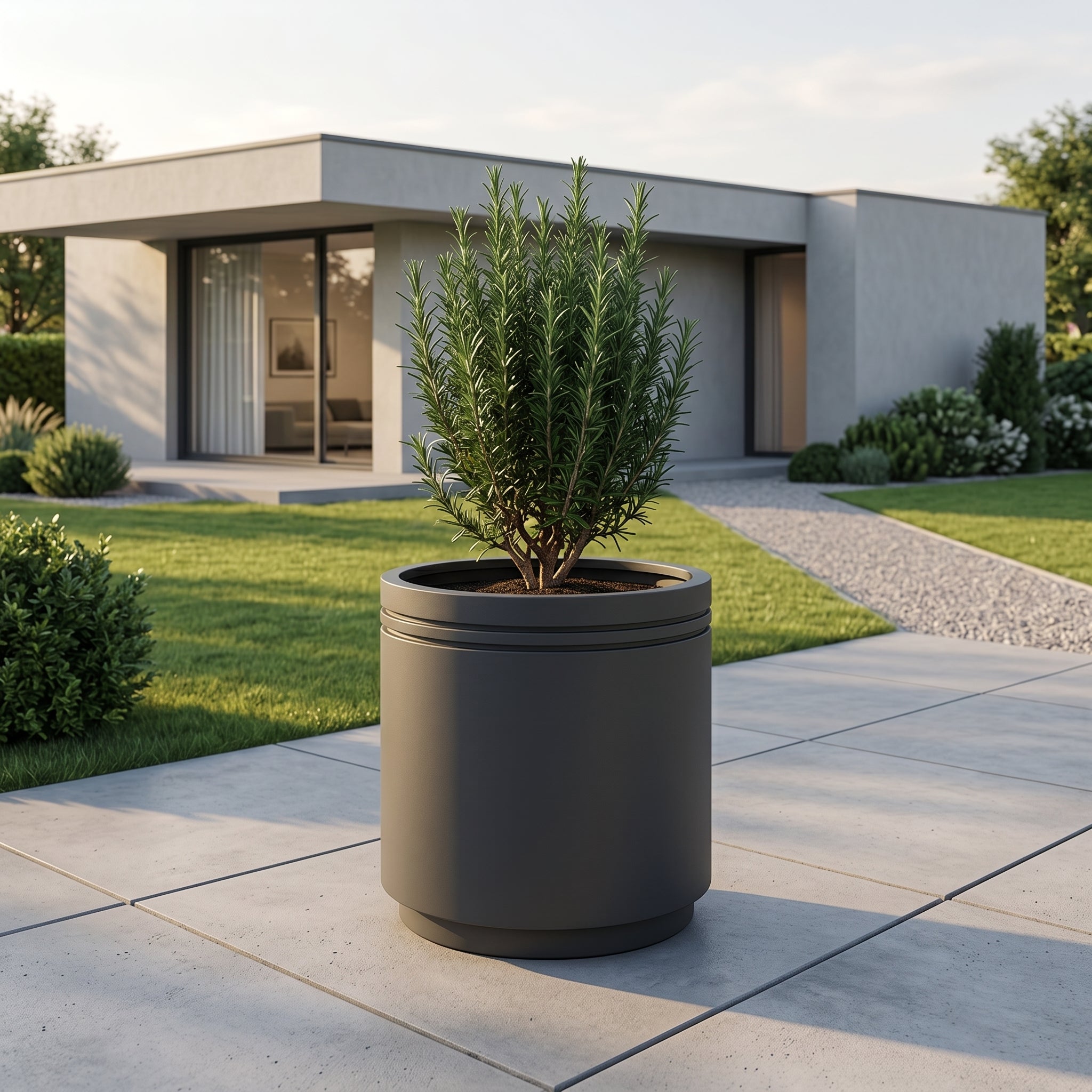 Vaso INFINITY ROUND 60x60cm antracite