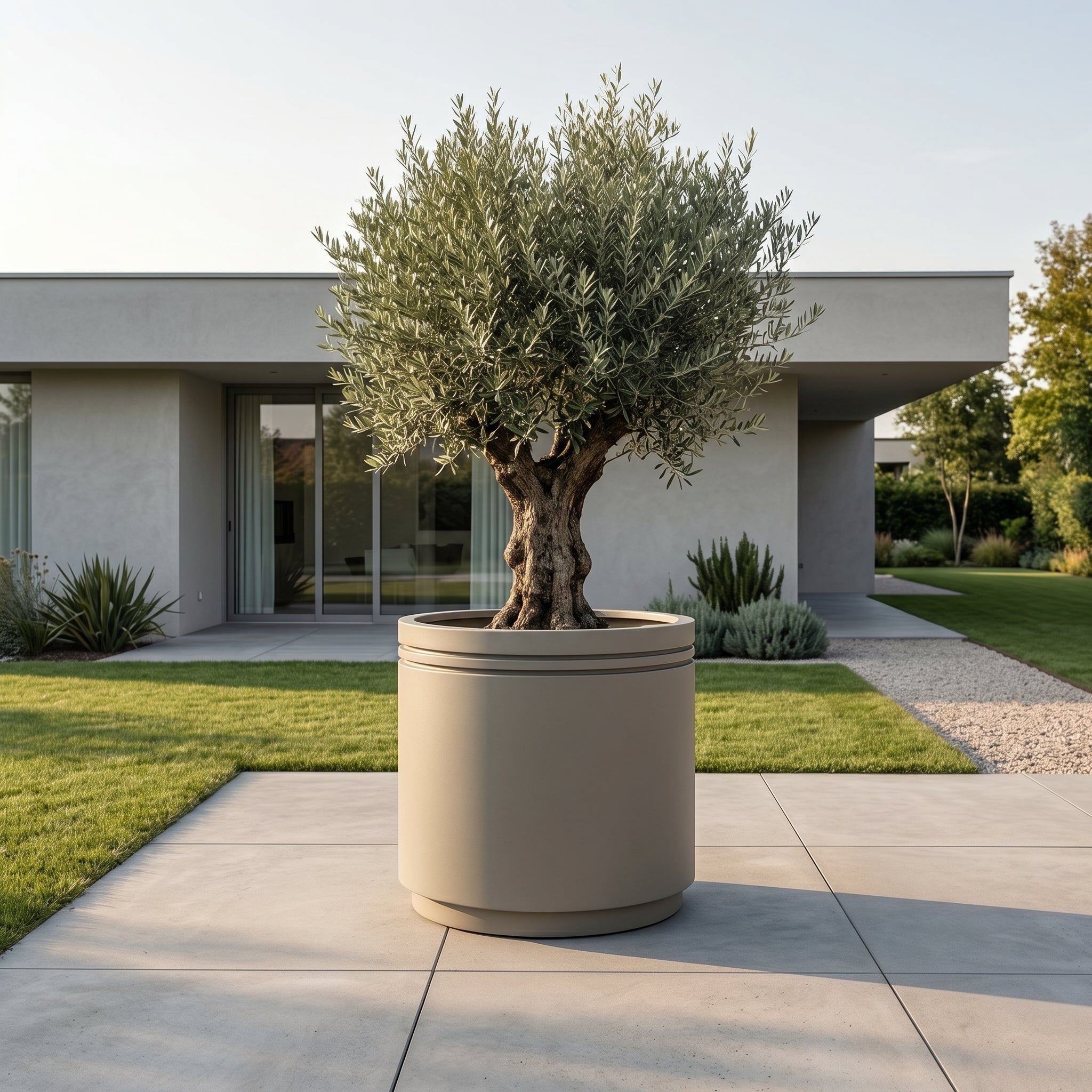 Pot INFINITY ROUND 60x60cm champagne