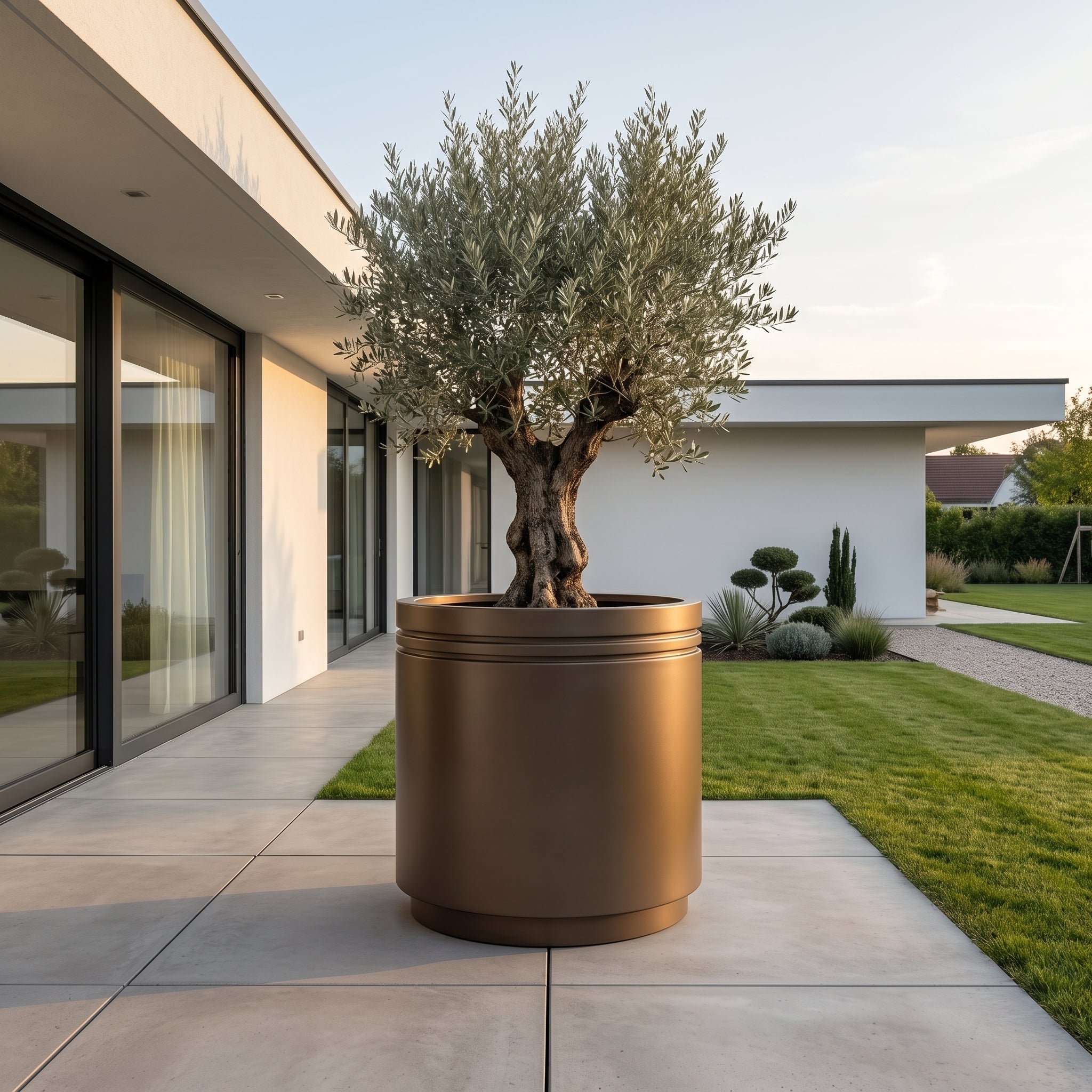 Vaso INFINITY ROUND 60x60cm taupe