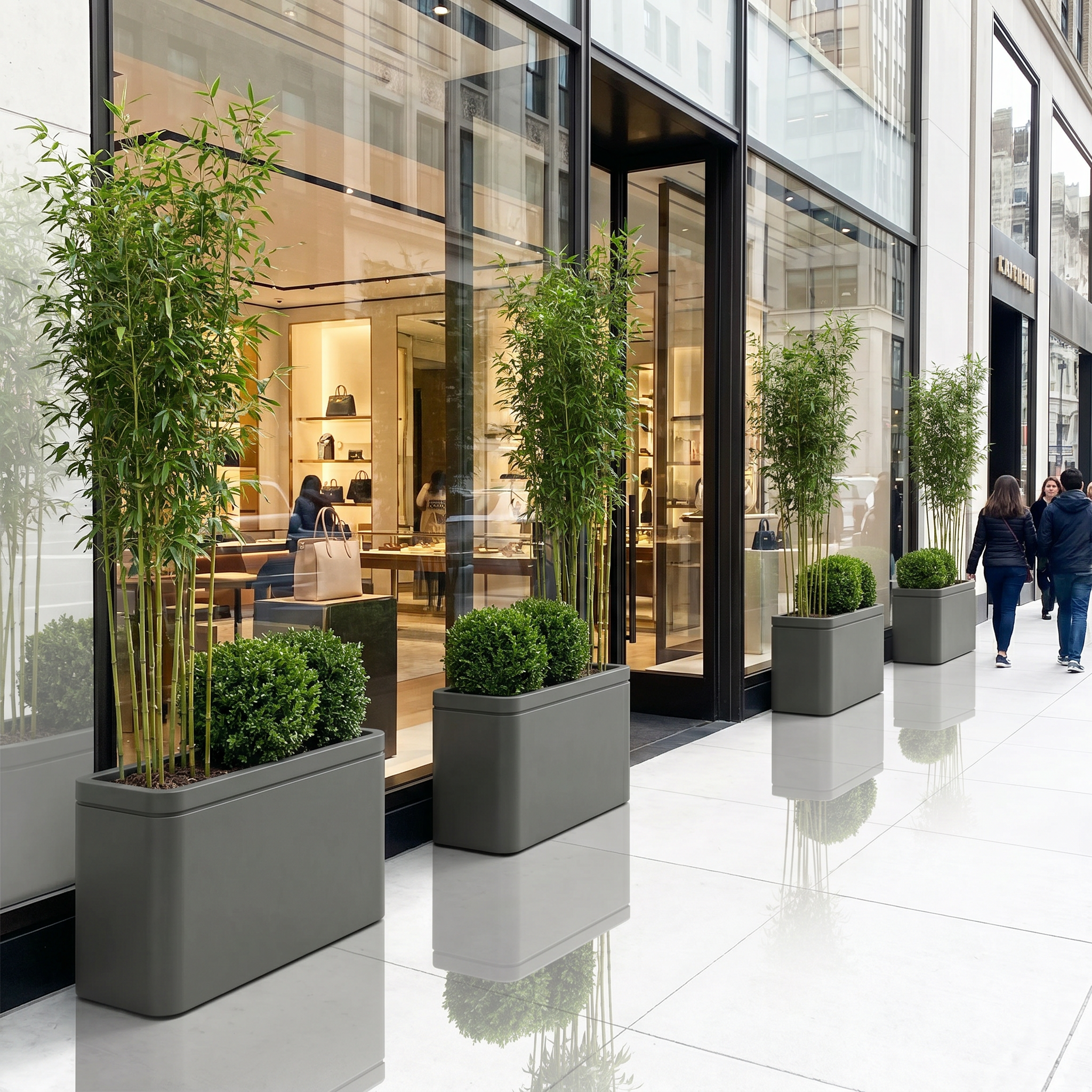 INFINITY SQUARE Pot 100x60cm anthracite