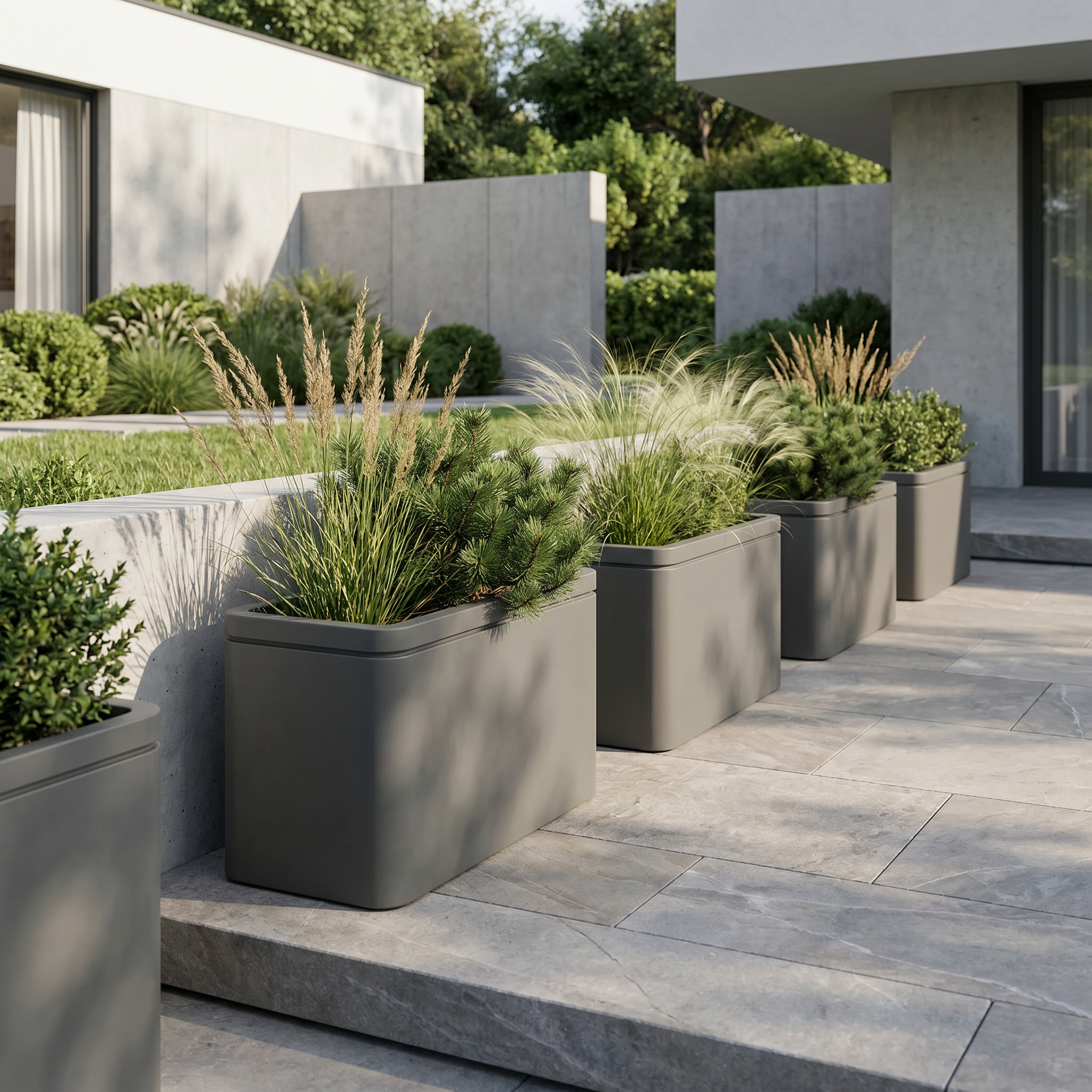 Vaso INFINITY SQUARE 100x60cm antracite