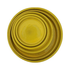 Round saucer 24cm amber honey