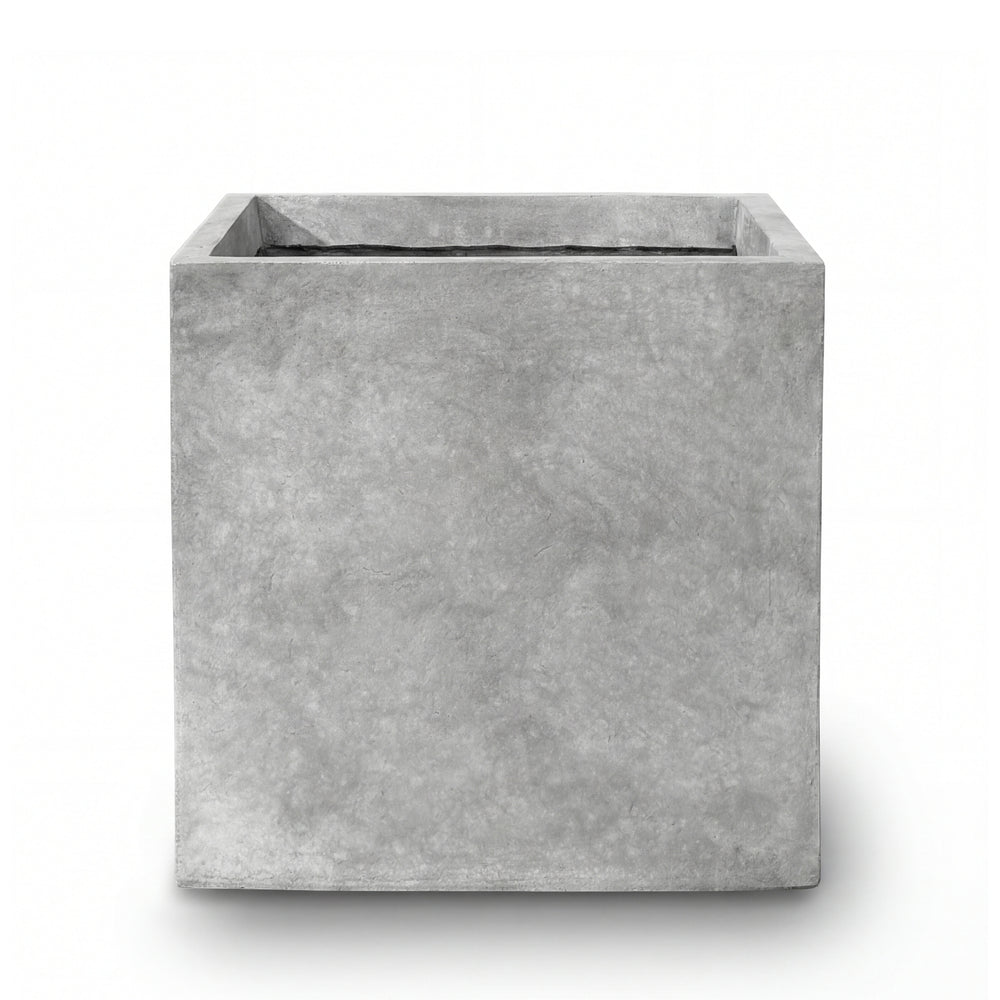 Cache-pot pré percé KUBIX 50x50cm gris clair