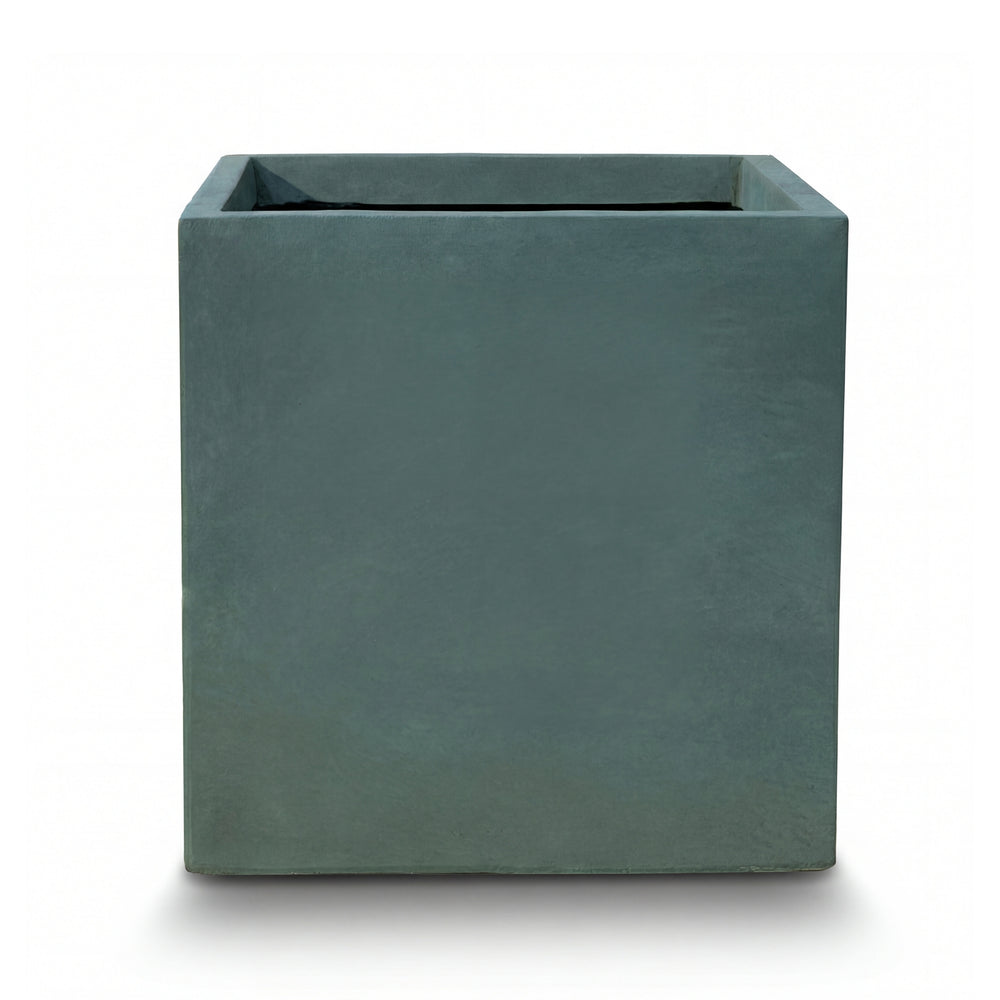 Vaso portapiante preforato KUBIX 60x60cm verde scuro