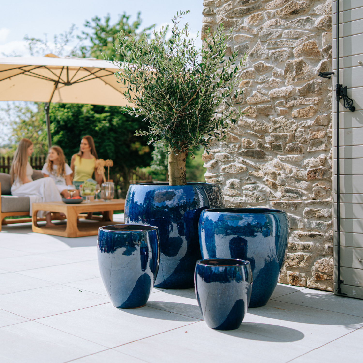 Pot LAFONTAINE 23x35cm bleu azur