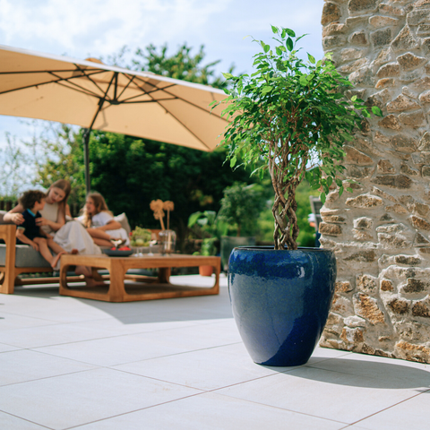 Pot LAFONTAINE 50x51cm bleu azur