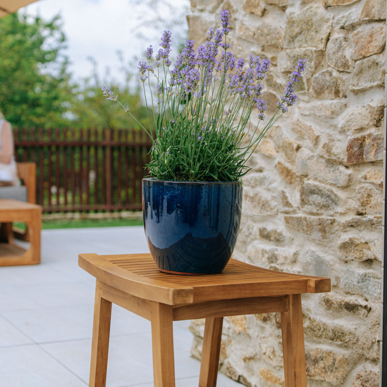 Pot LANCELOT 21x19cm bleu azur