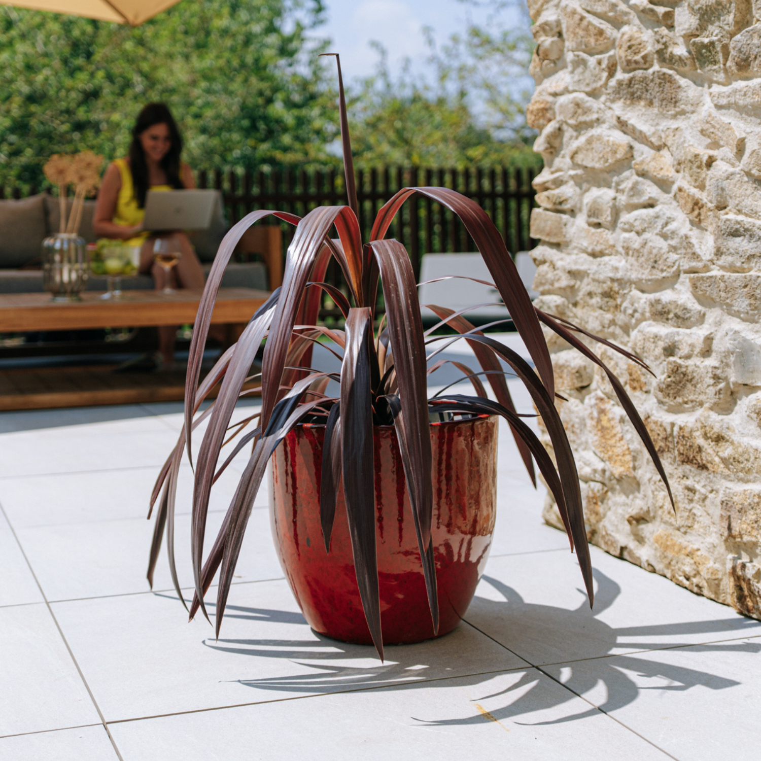 Pot LANCELOT 36x34cm rouge tropical