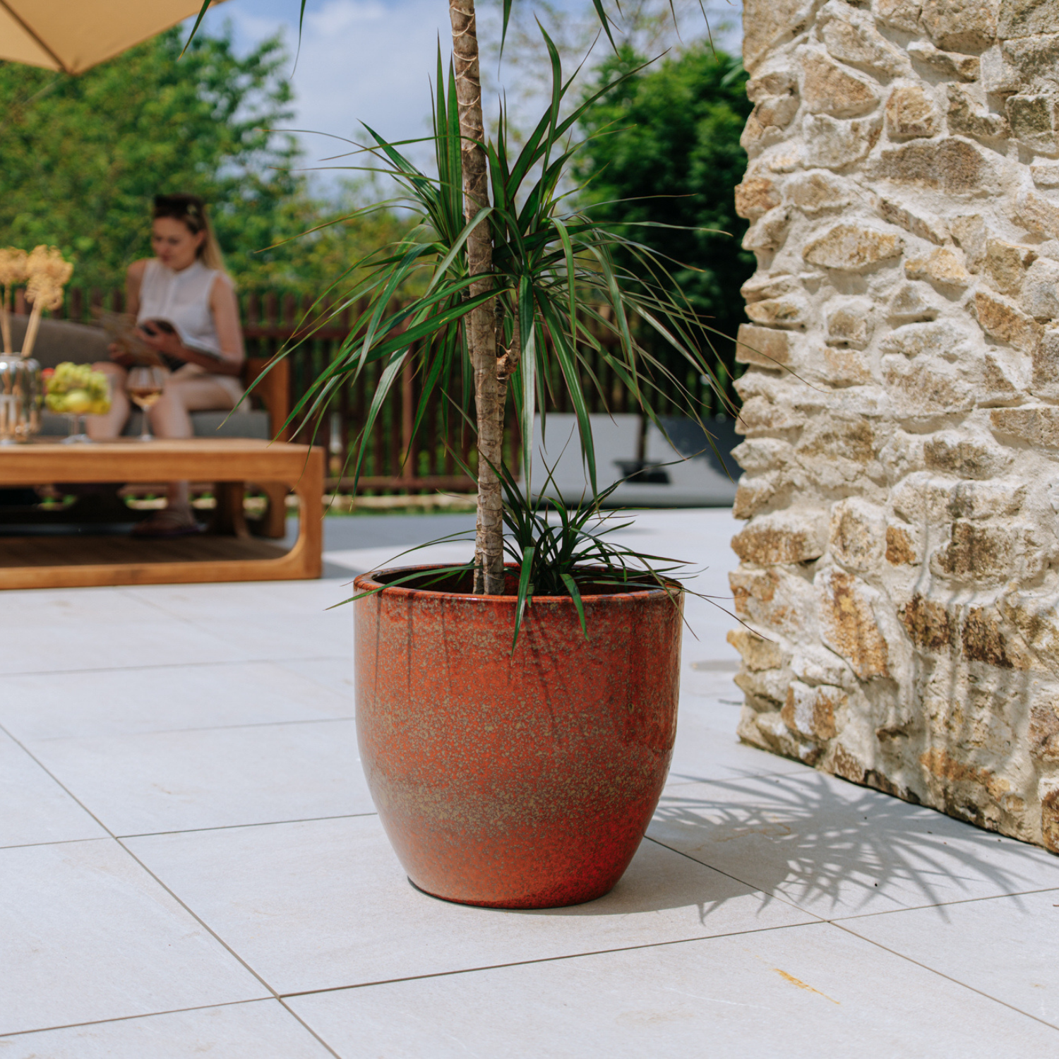 Pot LANCELOT 36x34cm rouille automnale
