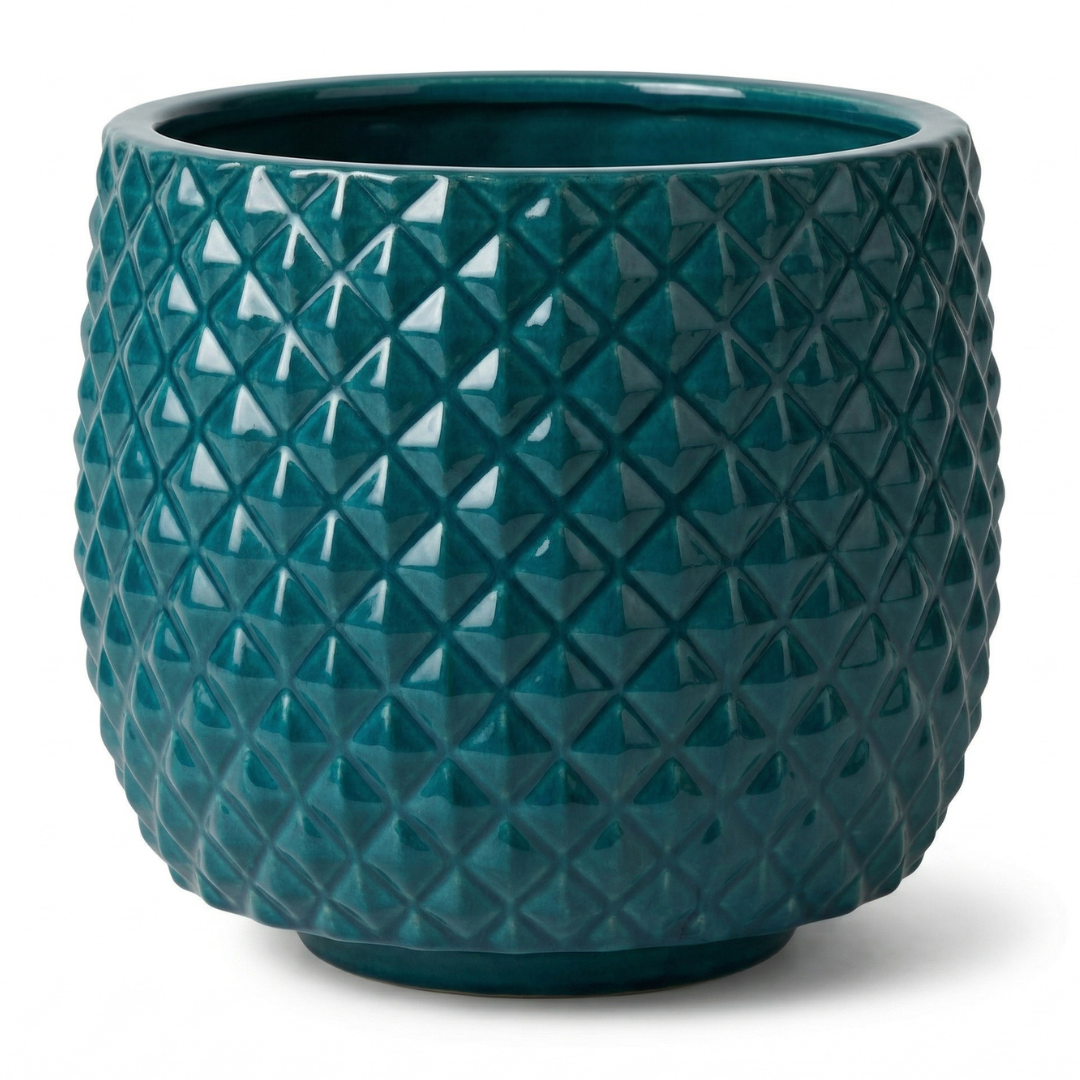 Pot MARS 45x45cm bleu pétrole