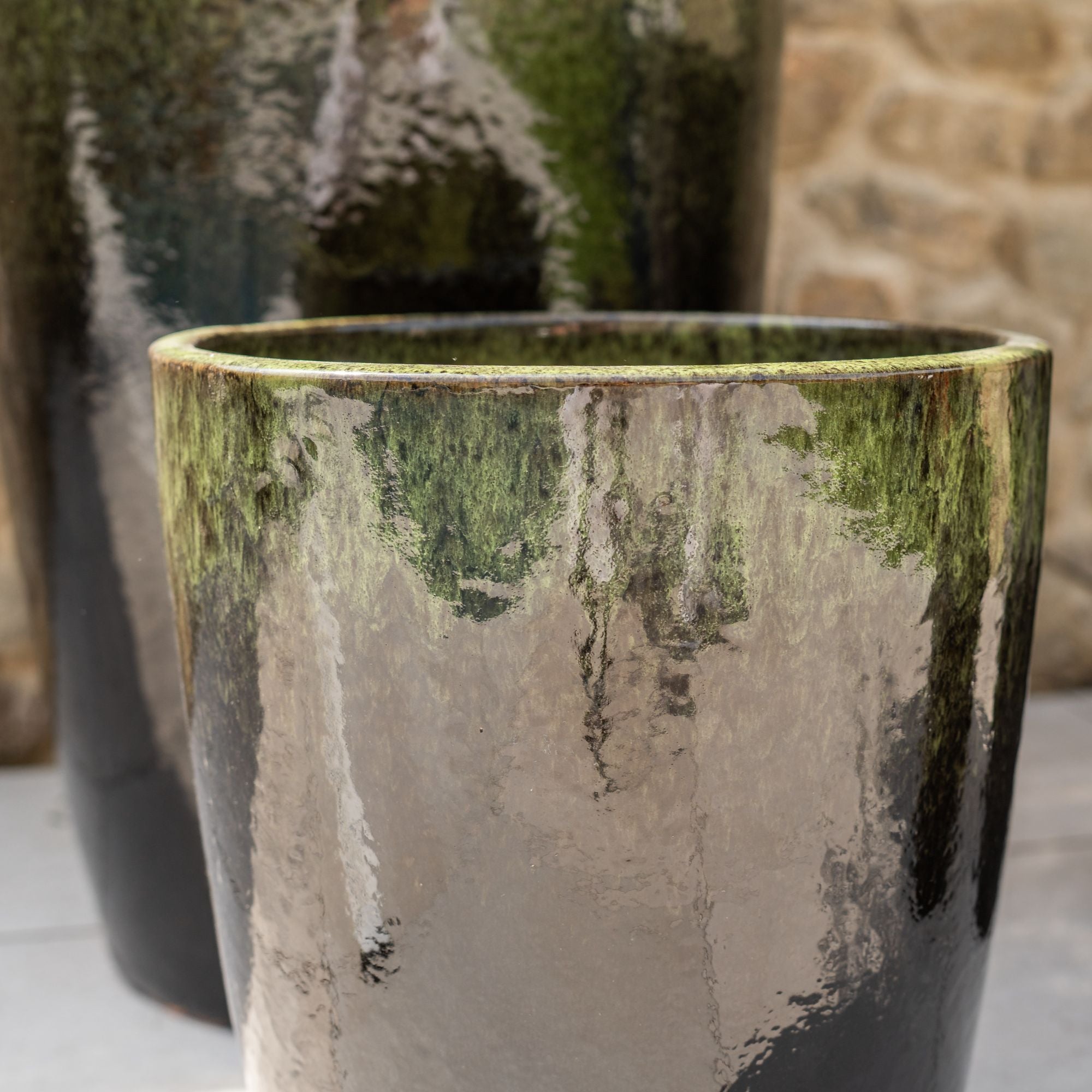 Pot MAZARIN 27x34cm noir & vert