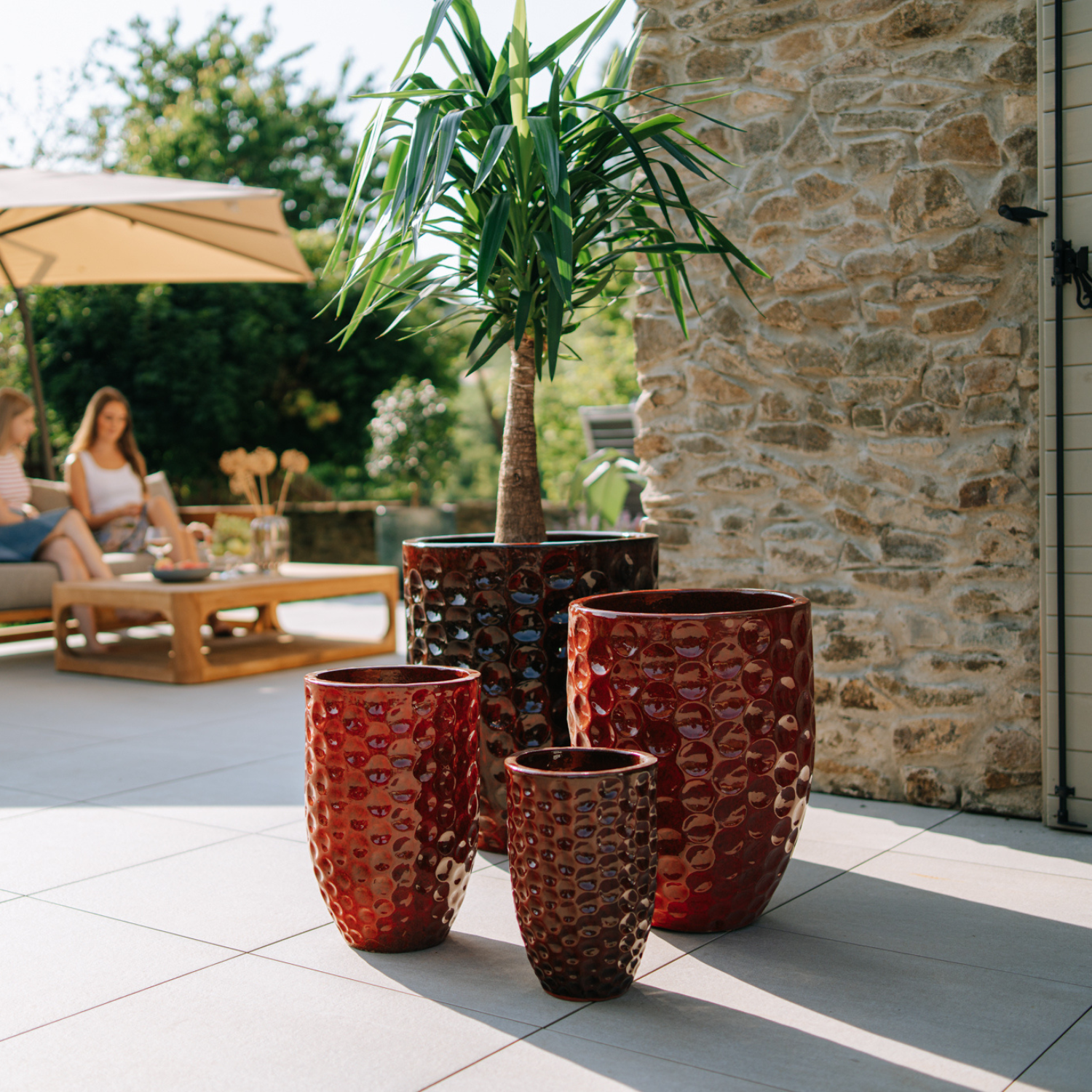 Pot MEROVEE 55x65cm rouge brique