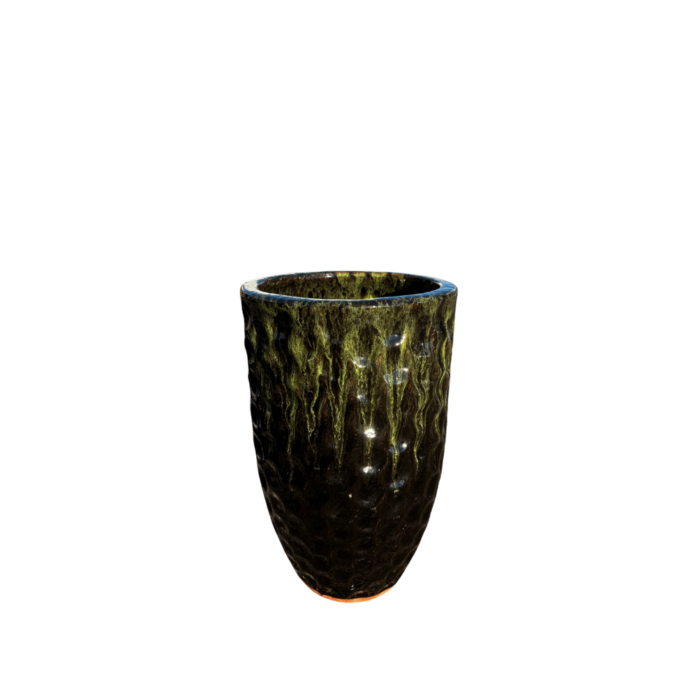 Vaso MEROVEE 23x35cm verde su nero