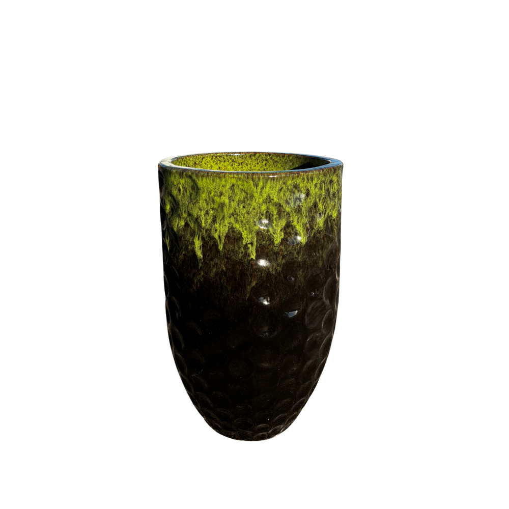 Vaso MEROVEE 30x45cm verde su nero