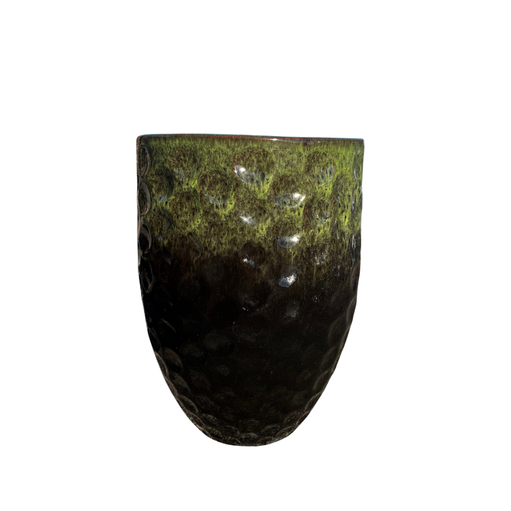 Vaso MEROVEE 42x55cm verde su nero