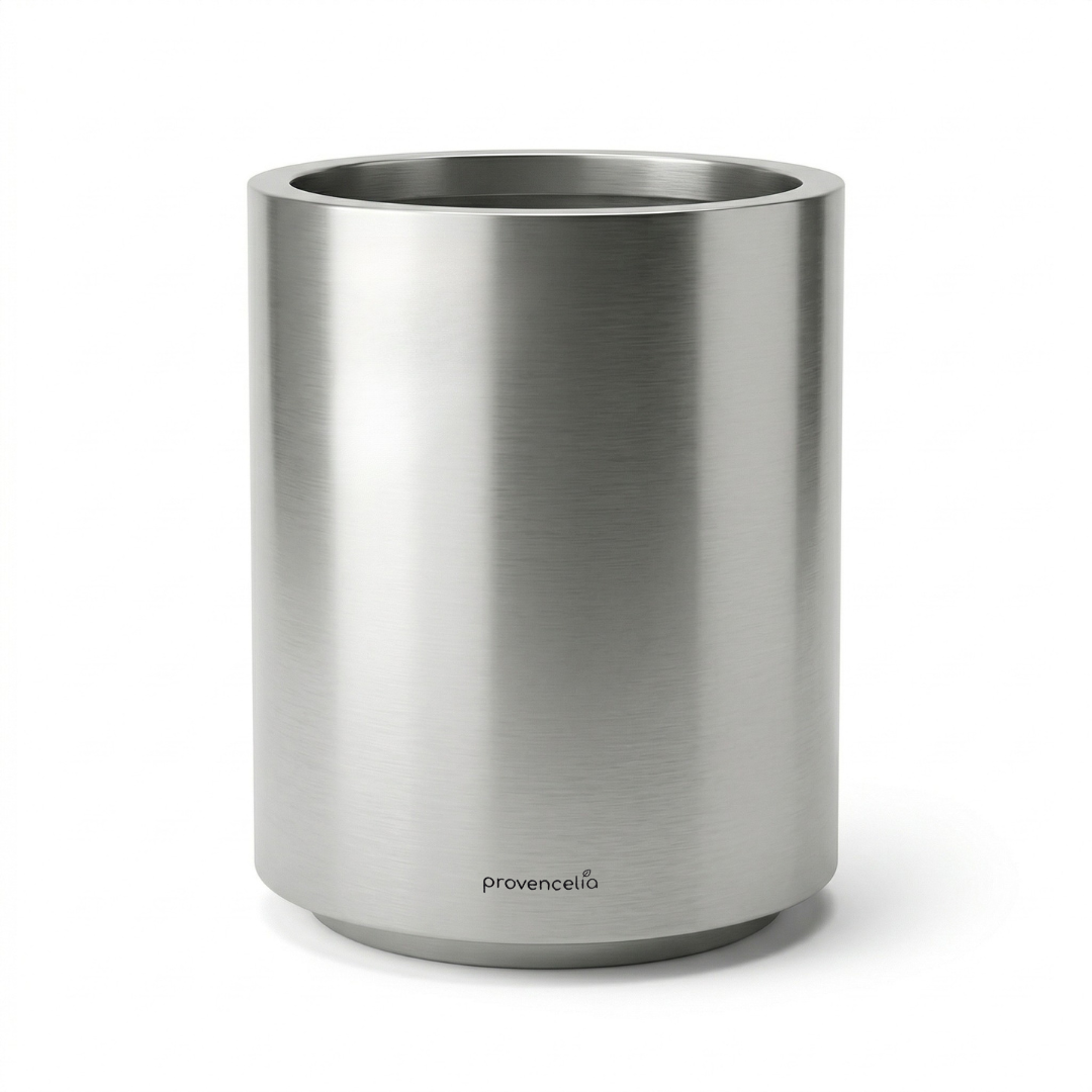 METROPOLE Pot 40x50cm brushed stainless steel