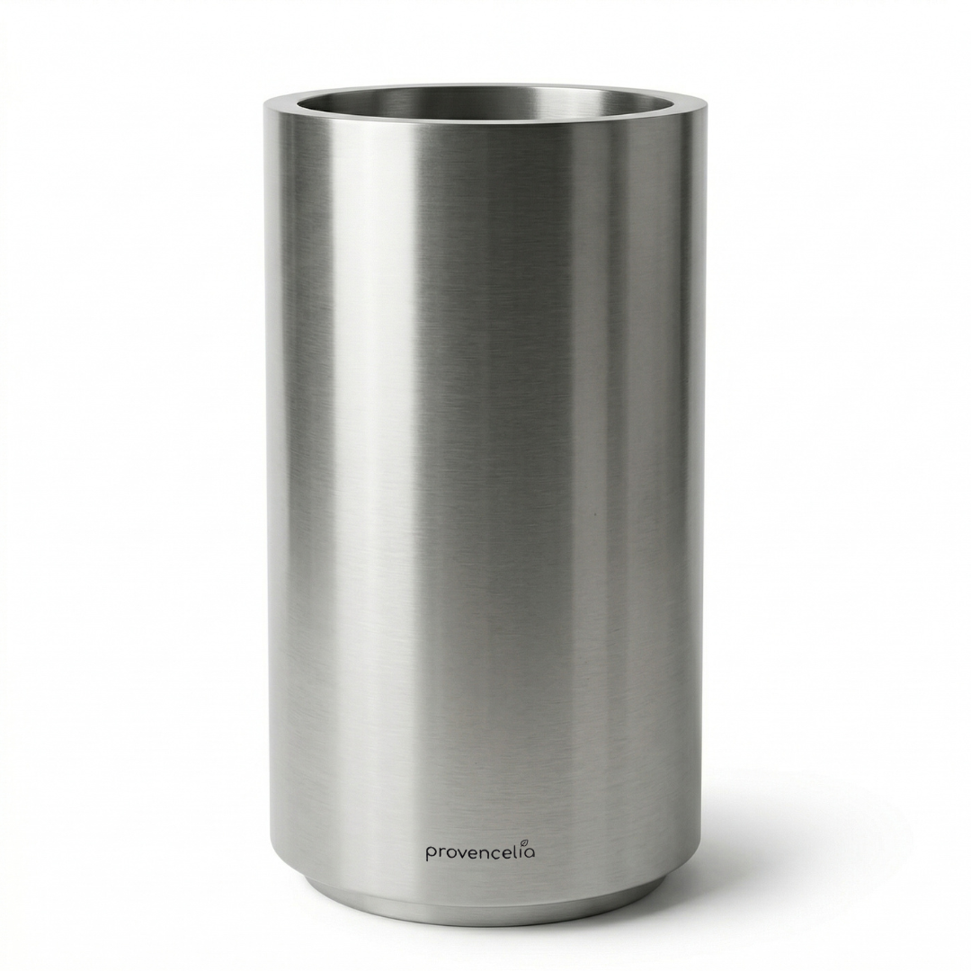METROPOLE pot 40x70cm brushed stainless steel