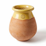 HECHO EN PROVENZA Biot 63cm en terracota cerusada, cuello esmaltado miel