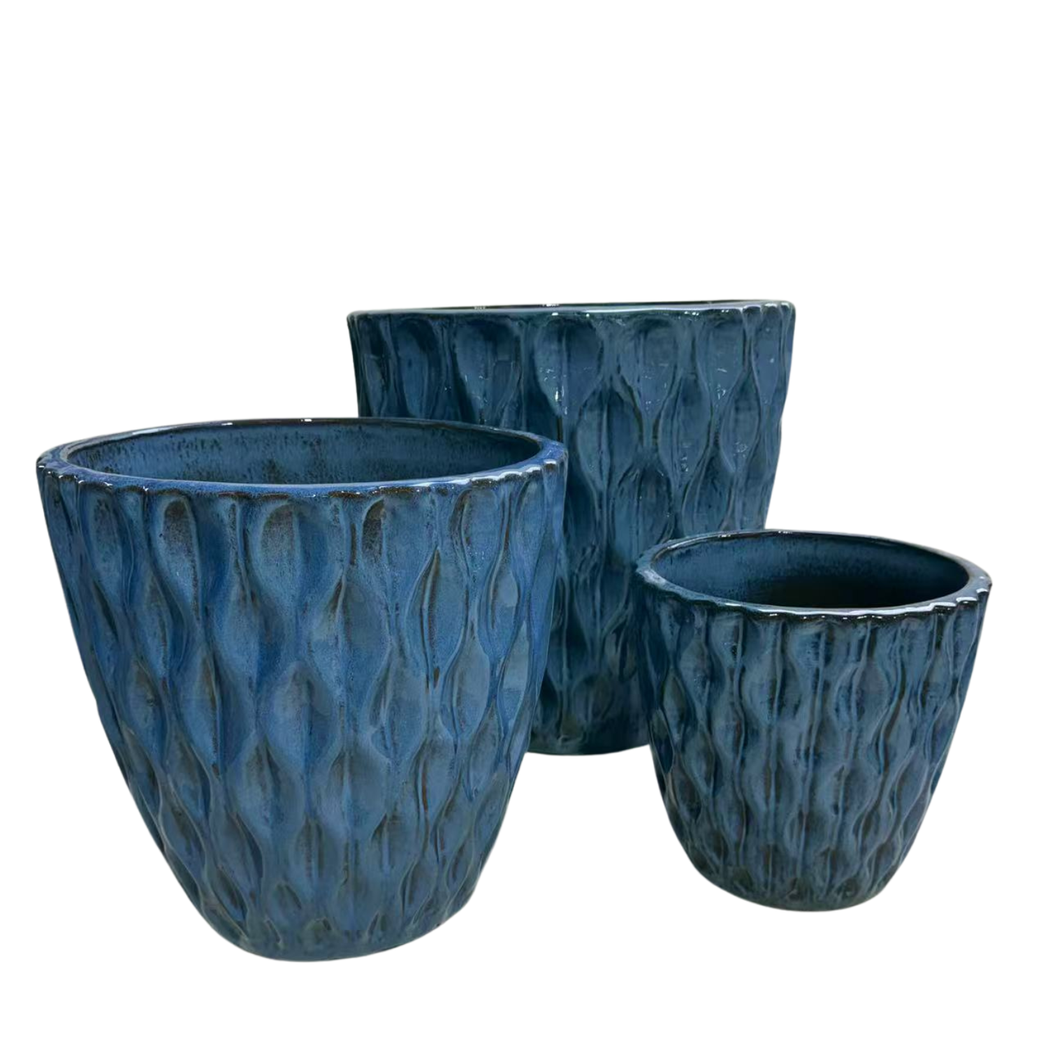 MONET Pot 48x48cm antique blue