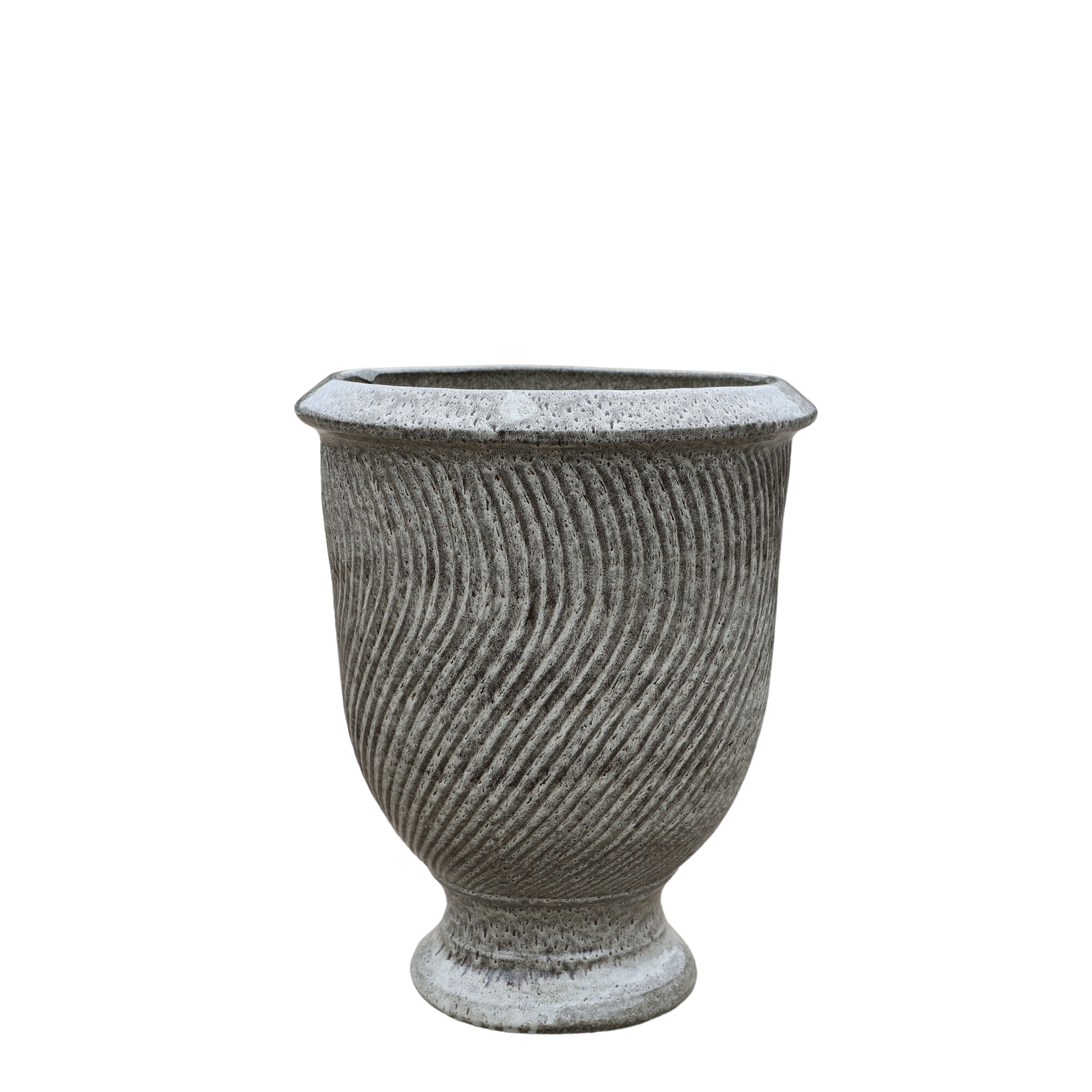 Pot MORGANE 32x39cm blanc tigré