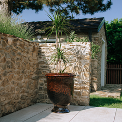 Pot MORGANE 55x69cm orange sur noir