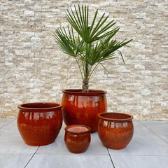 Pot NEWTON 34x28cm orange tropical