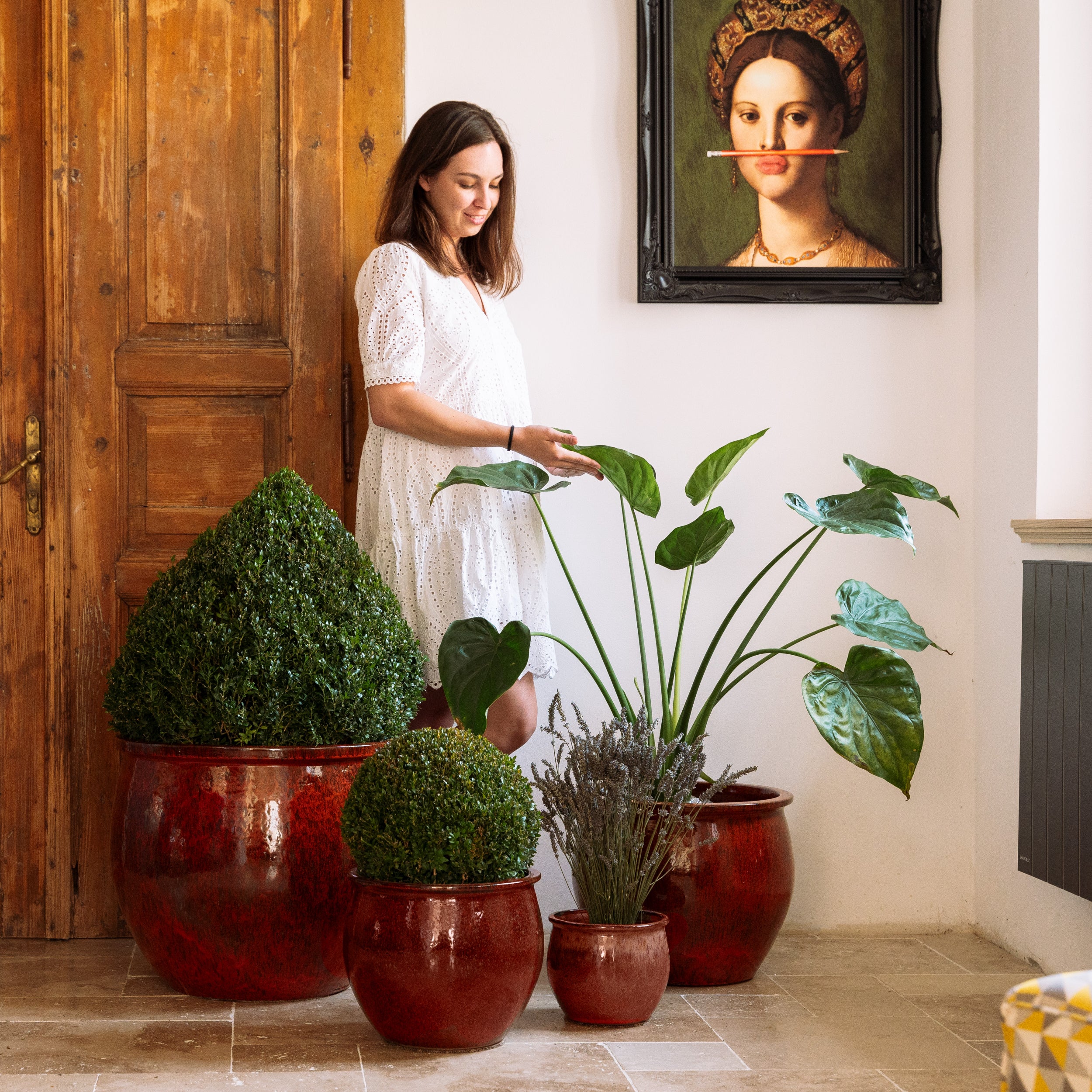 Pot NEWTON  55x46cm, rouille d'automne