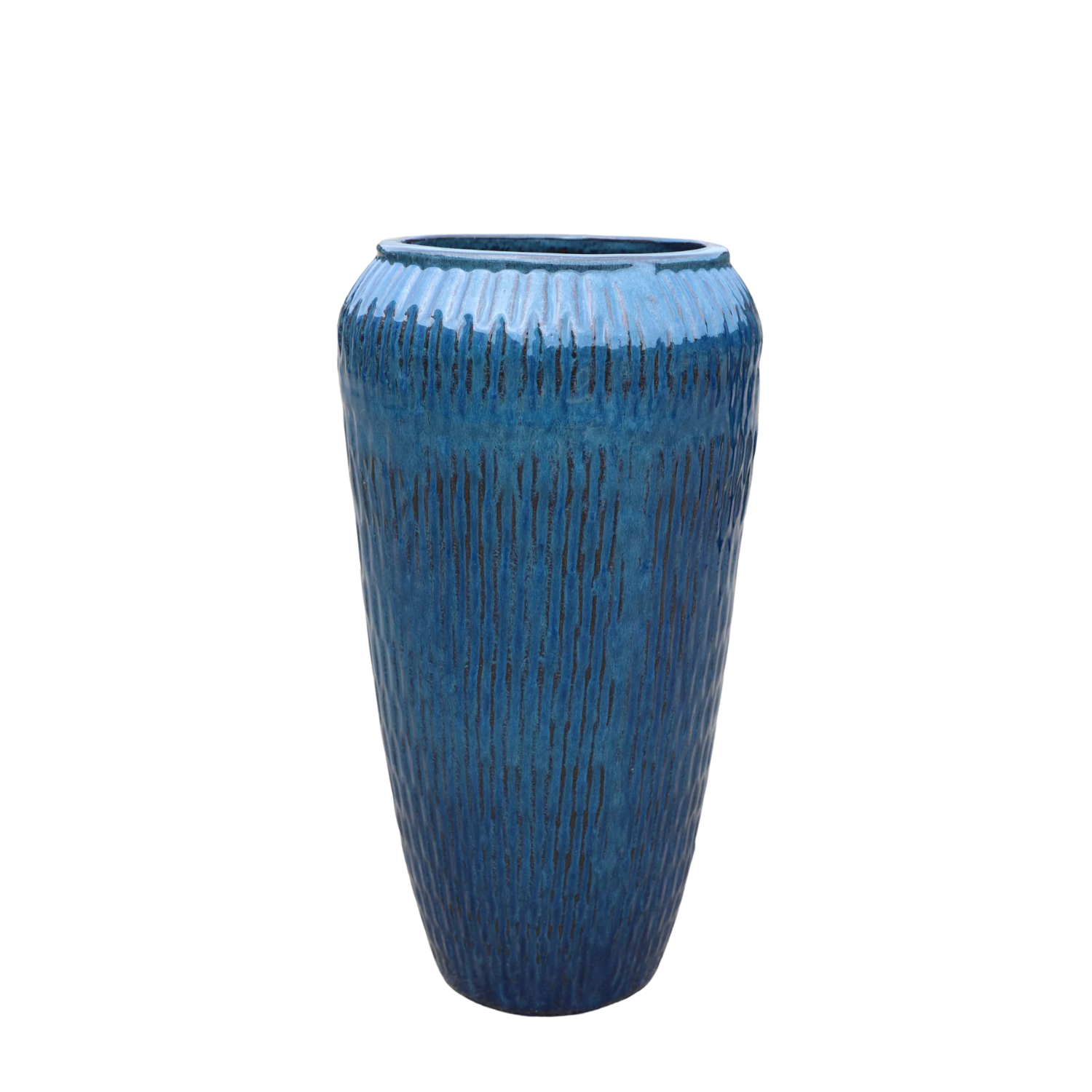 POMPADOUR Pot 30x57cm azure blue