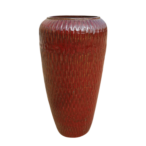 Maceta POMPADOUR 36x69cm rojo ladrillo