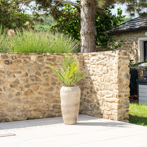 Pot POMPADOUR 36x69cm tigre blanc