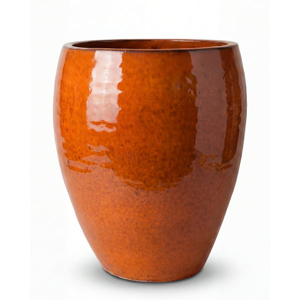 large orange indoor plant pots POSEIDON Pot 36x43cm tropical orange Provencelia