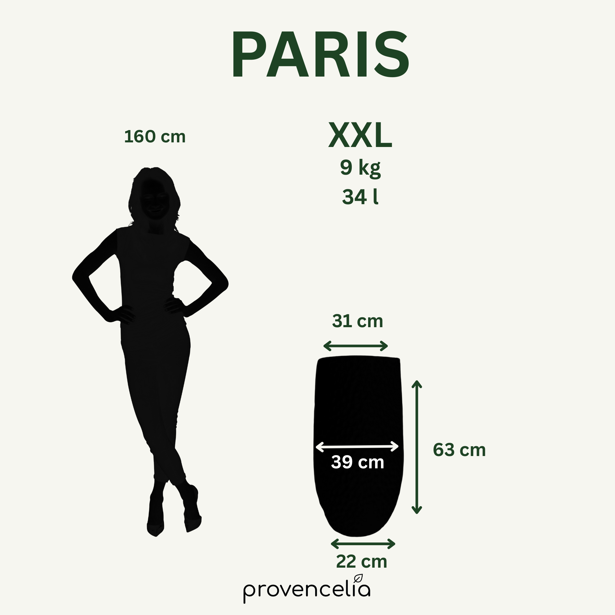 Pot PARIS 39x63cm rouge