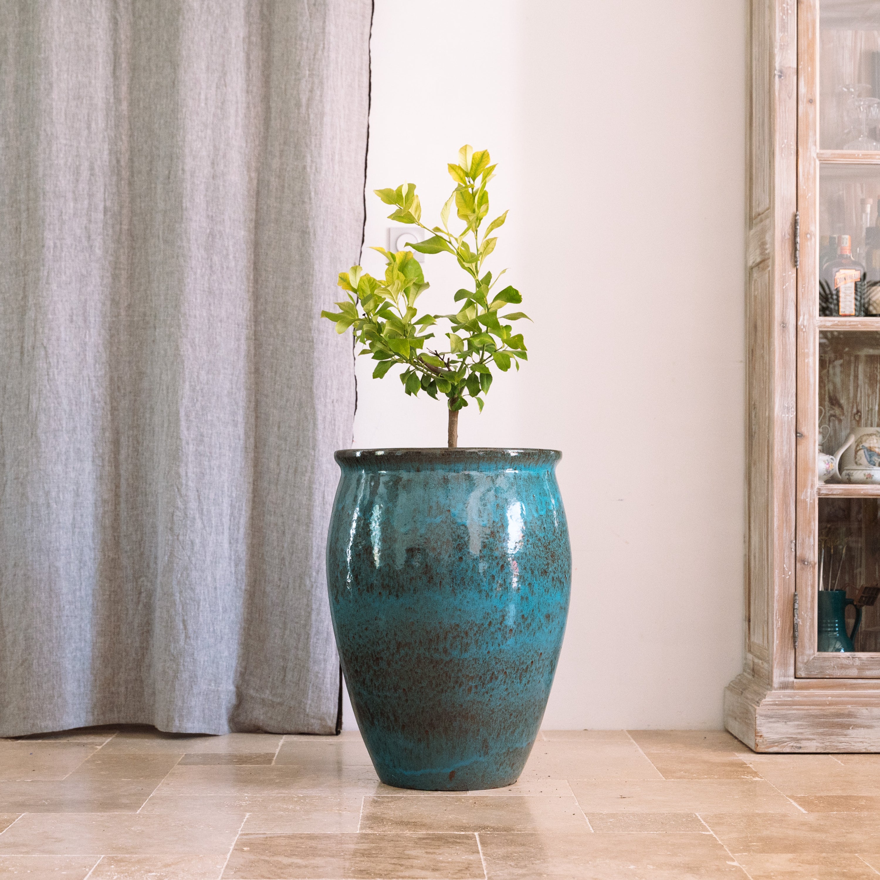 Pot BACCHUS 50x68cm bleu fer