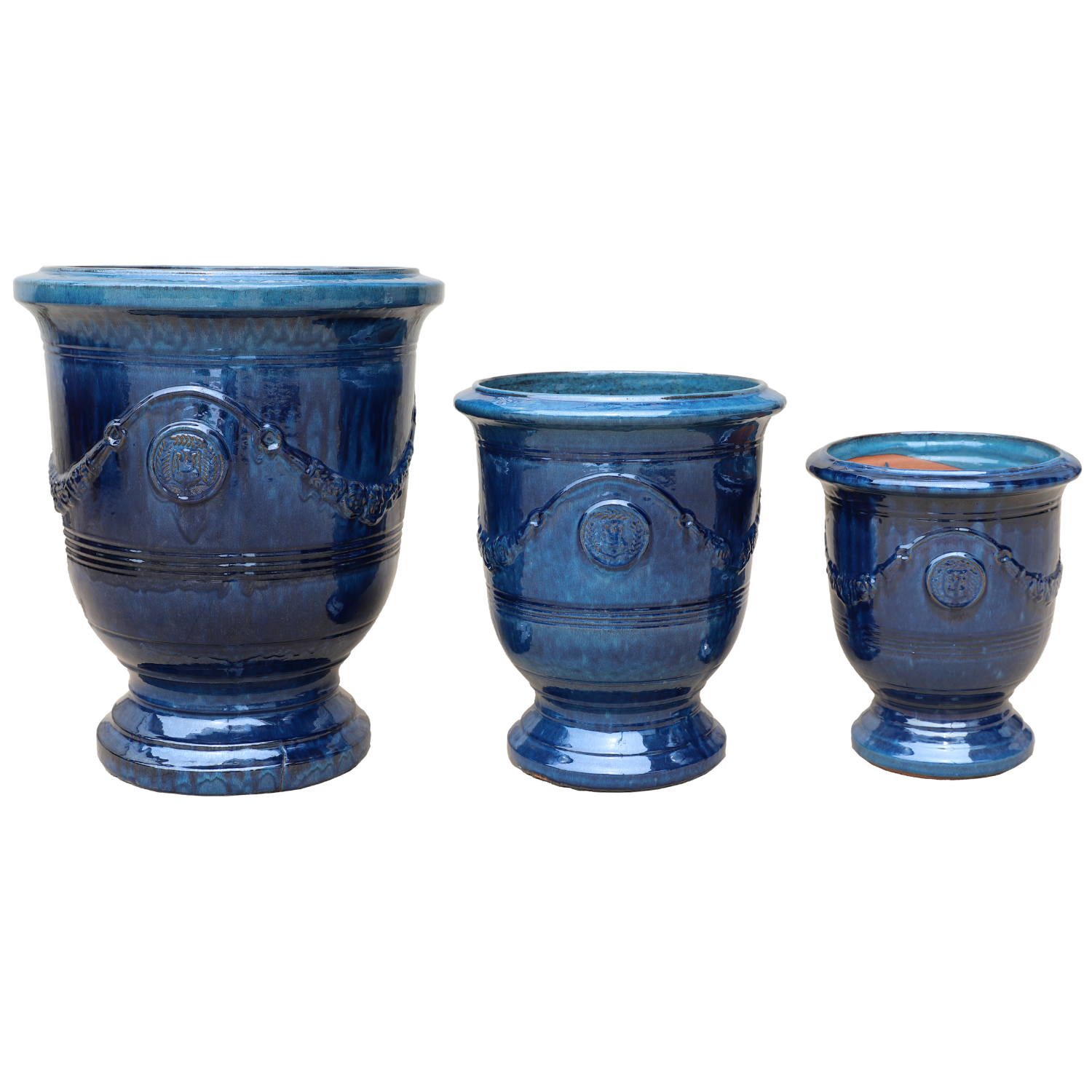 RICHELIEU Pot 46x56cm azure blue