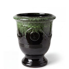 Vaso RICHELIEU 35x42cm verde su nero