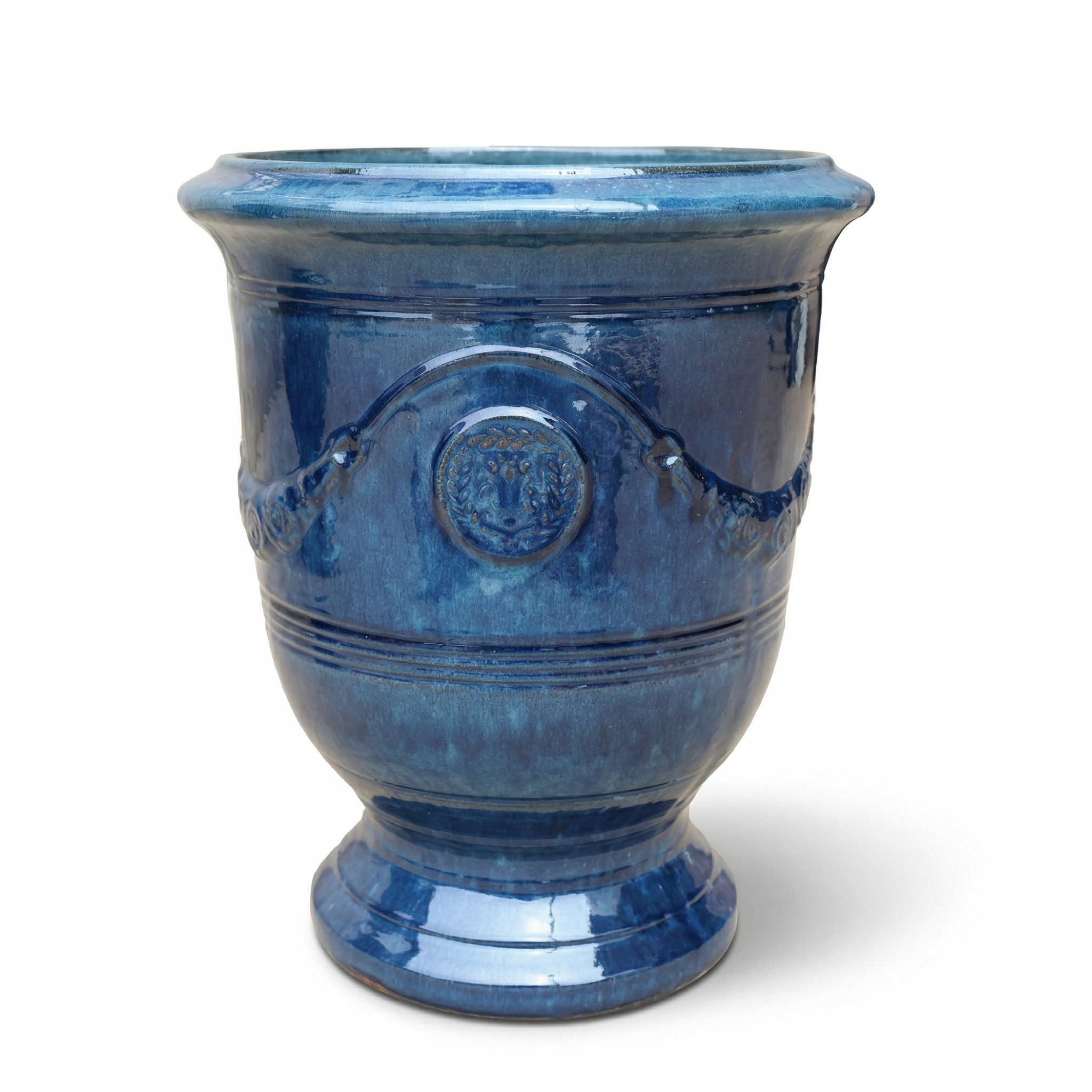 Pot RICHELIEU 35x42cm bleu caraîbes