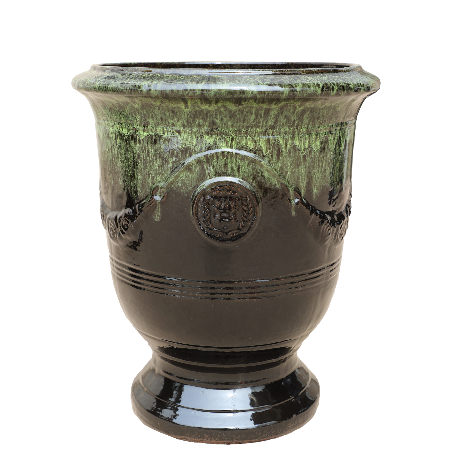 RICHELIEU Pot 46x56cm green on black
