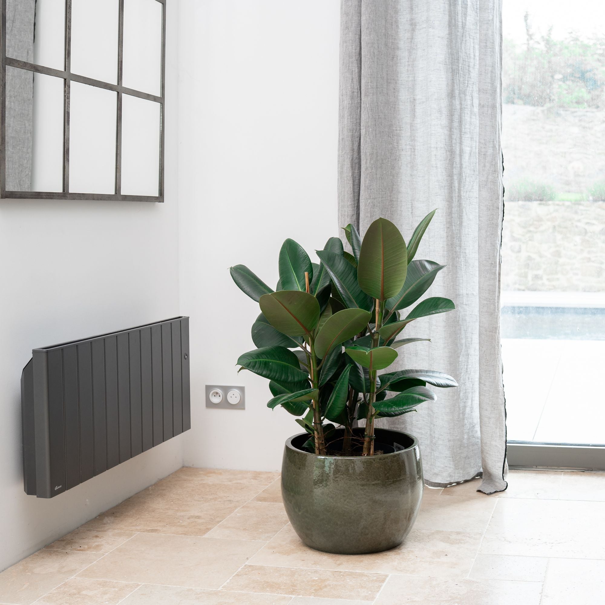 Pot ROMULUS 42x30cm vert tropical