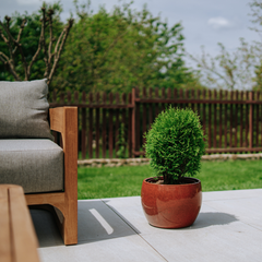 Maceta ROMULUS 31x23cm naranja tropical