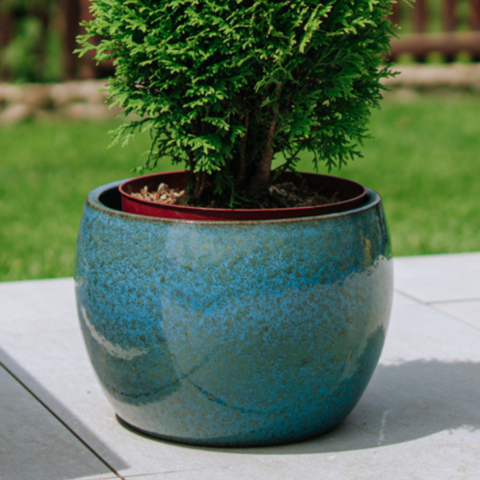 ROMULUS Pot 42x30cm iron blue
