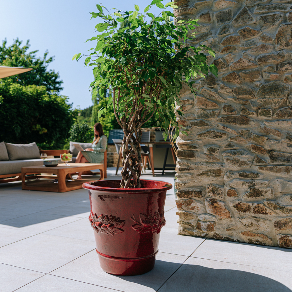 Planter ROUSSEAU 50x50cm tropical red