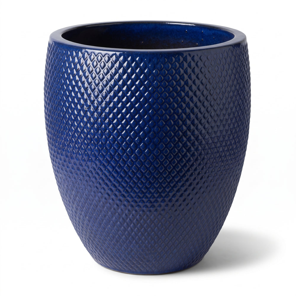 Planter SIGNAC 38x44cm cobalt blue