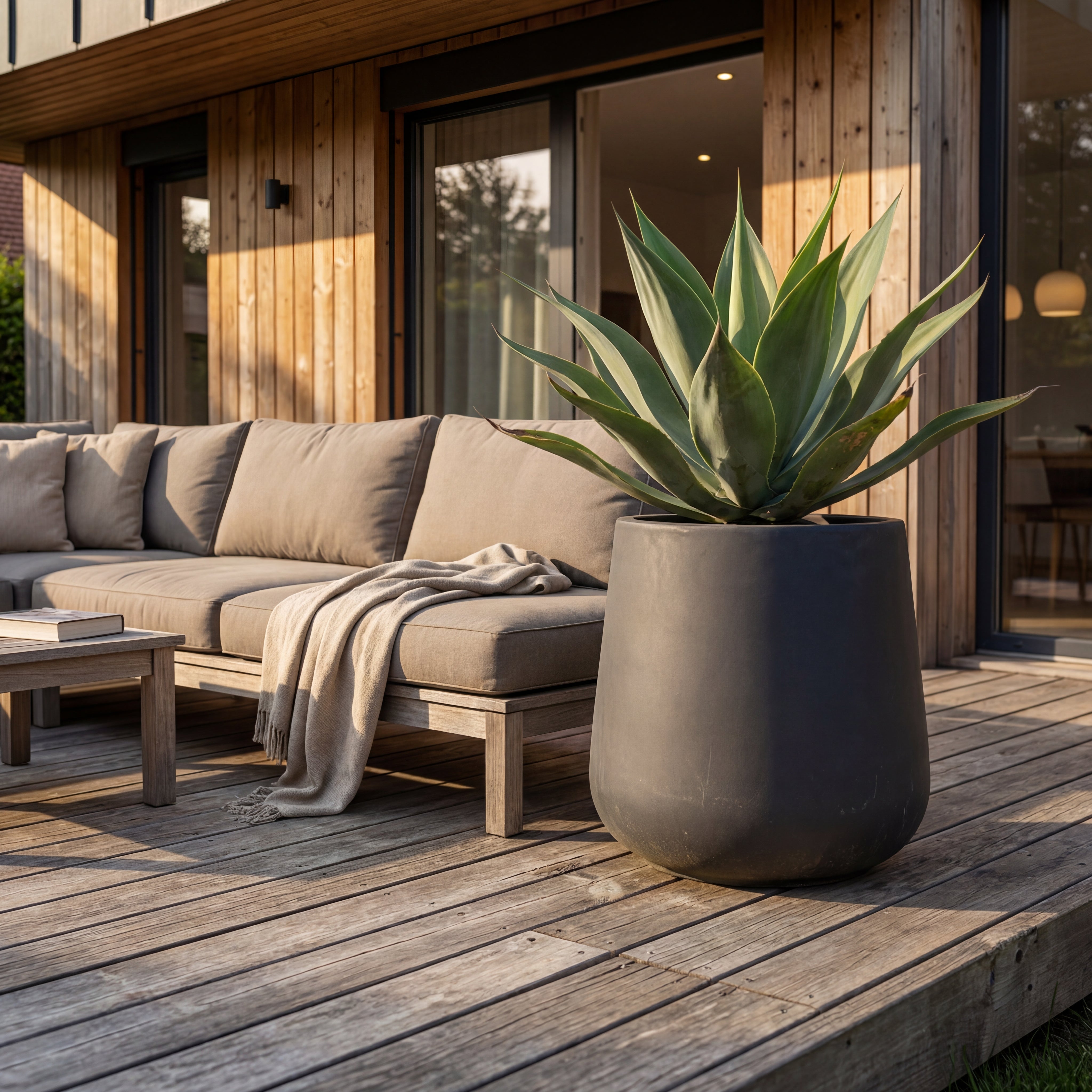 Cache-pot pré percé SILEX 62x63cm gris foncé