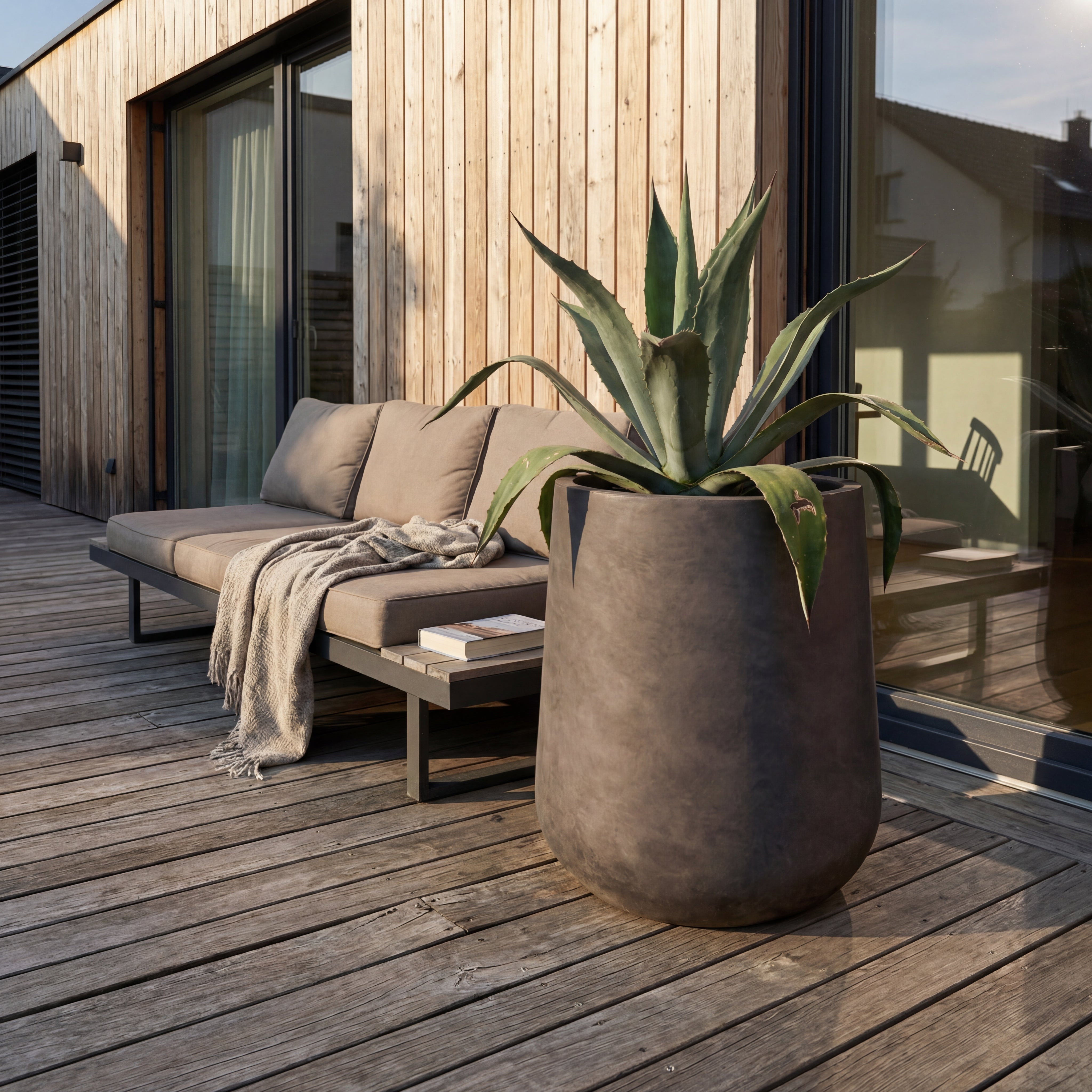 Cache-pot pré percé SILEX 84x85cm brun