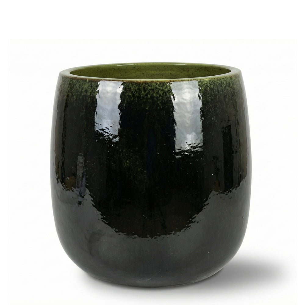 Macetero SOCRATE 32x33cm negro y verde