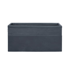 Pre-drilled SPIRIT planter 100x50cm dark grey