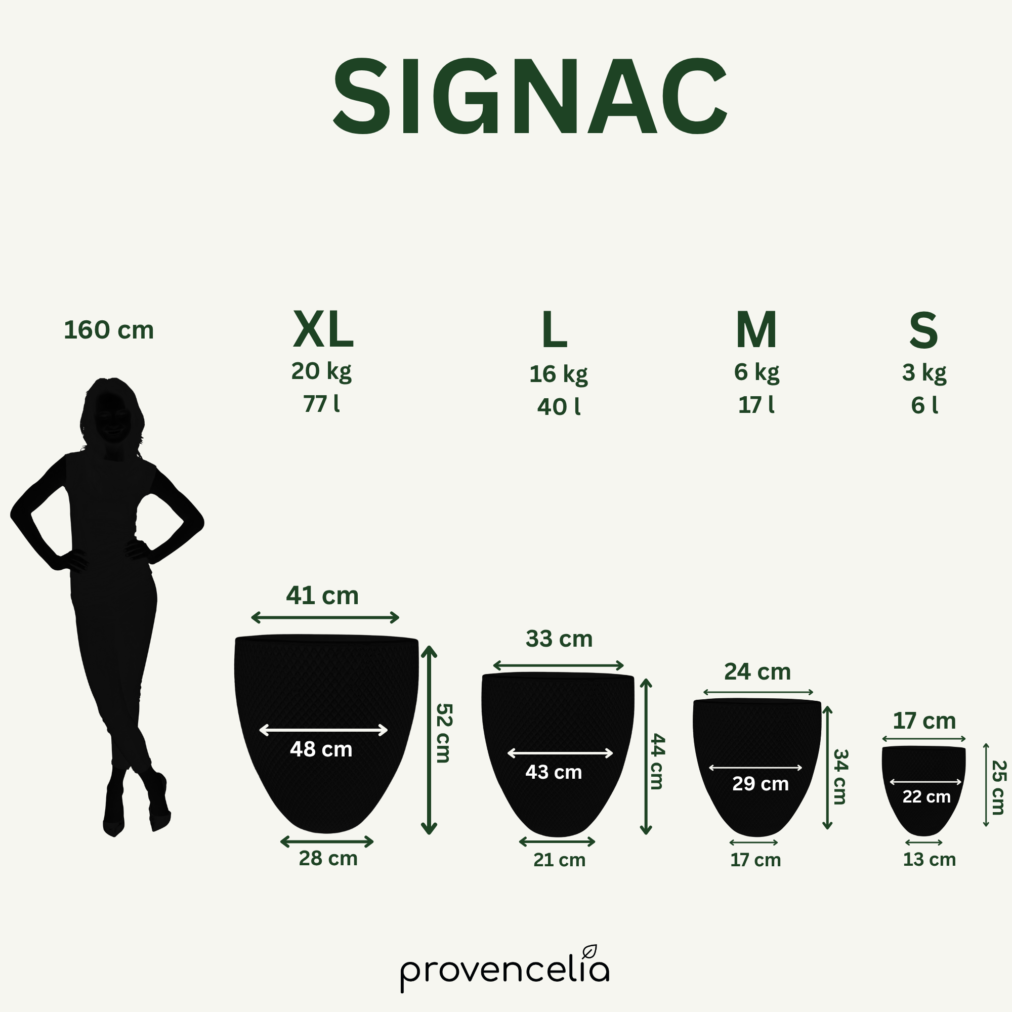 Pot SIGNAC 22x25cm bronze sablé