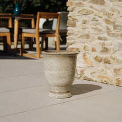 Pot ARTHUR 32x39cm blanc tigré