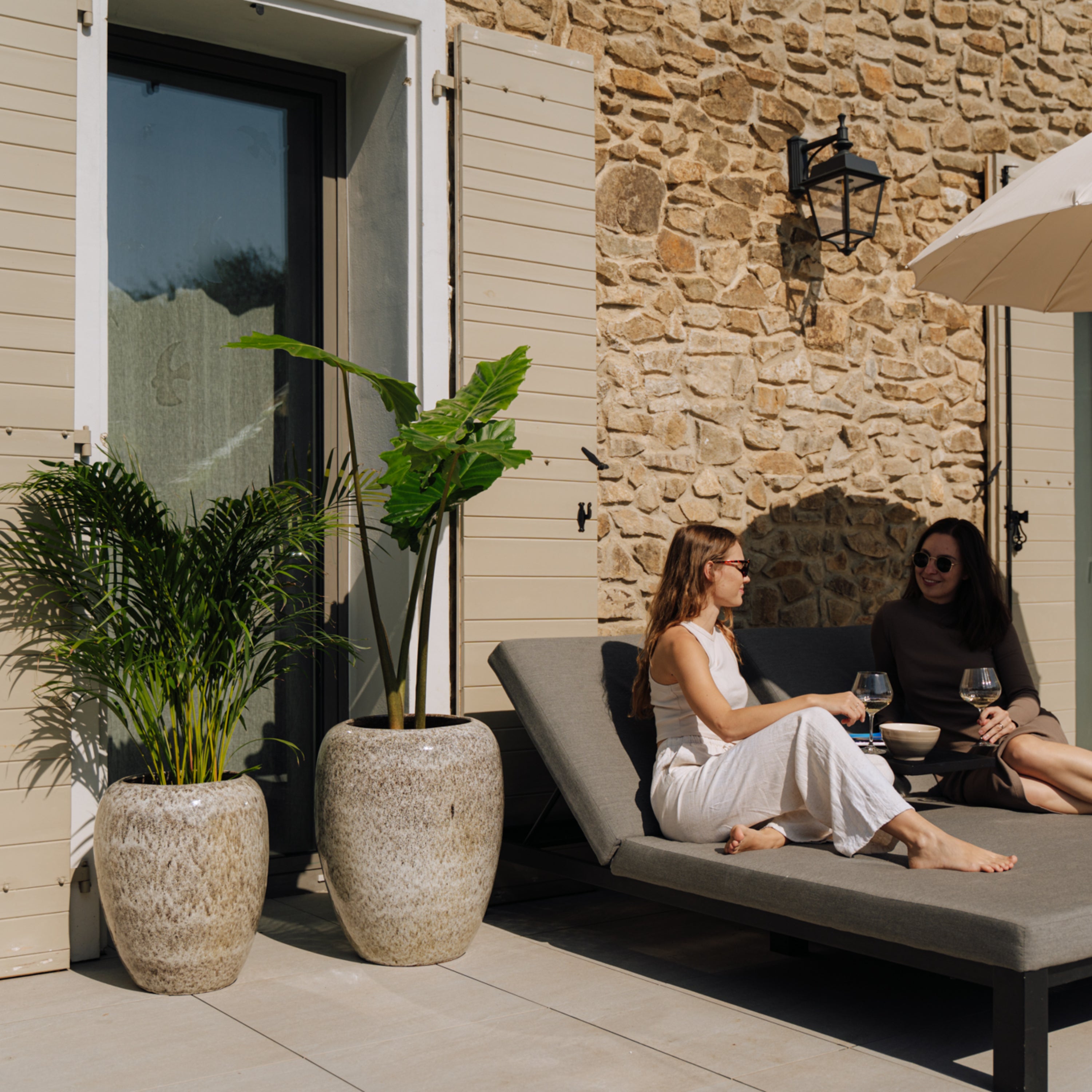 Pot GALILEE 50x60cm tigre blanc