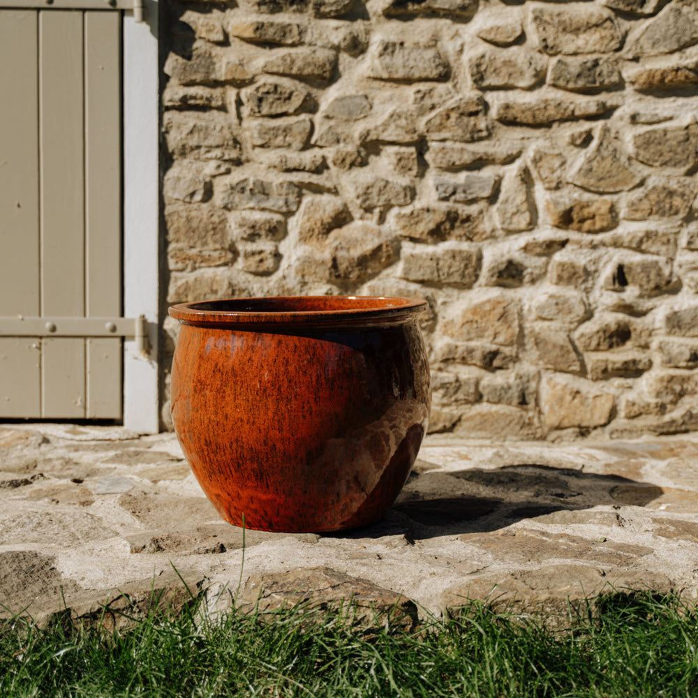 Vaso NEWTON 34x28cm, ruggine d'autunno